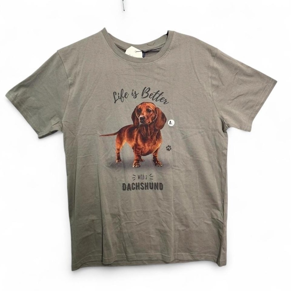 Comfort Threads Life Is Better With a Dachshund Tee Sz M NWT Dog Lover‎ Fur Baby